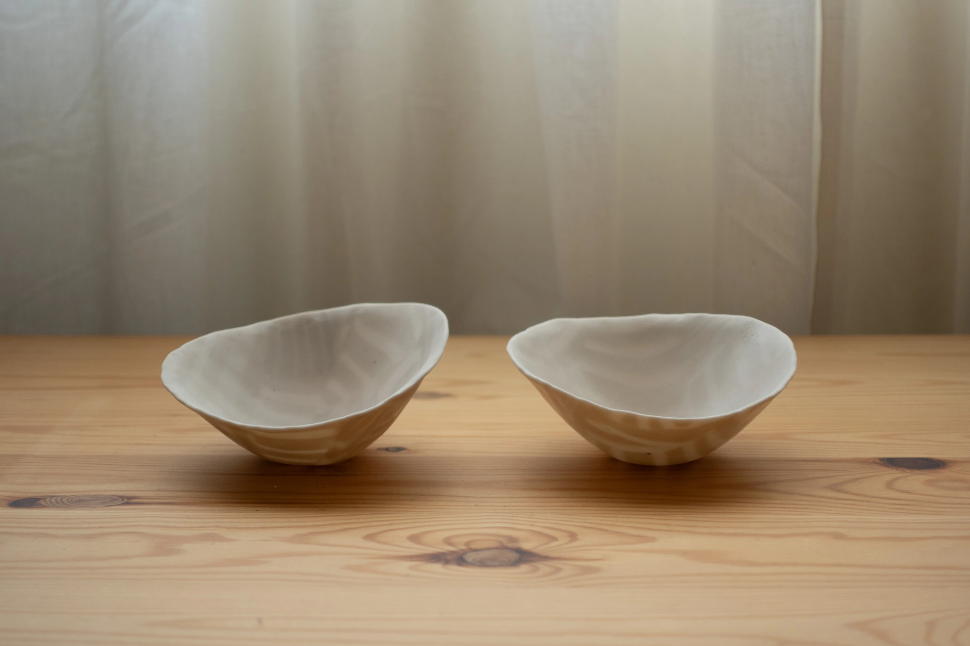 left: unglazed; right: glazed