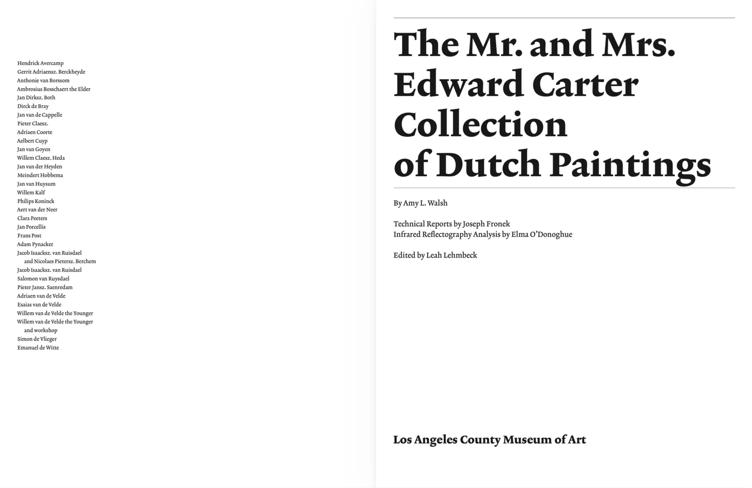 The Mr. and Mrs. Edward Carter Collection of Dutch Paintings image 1