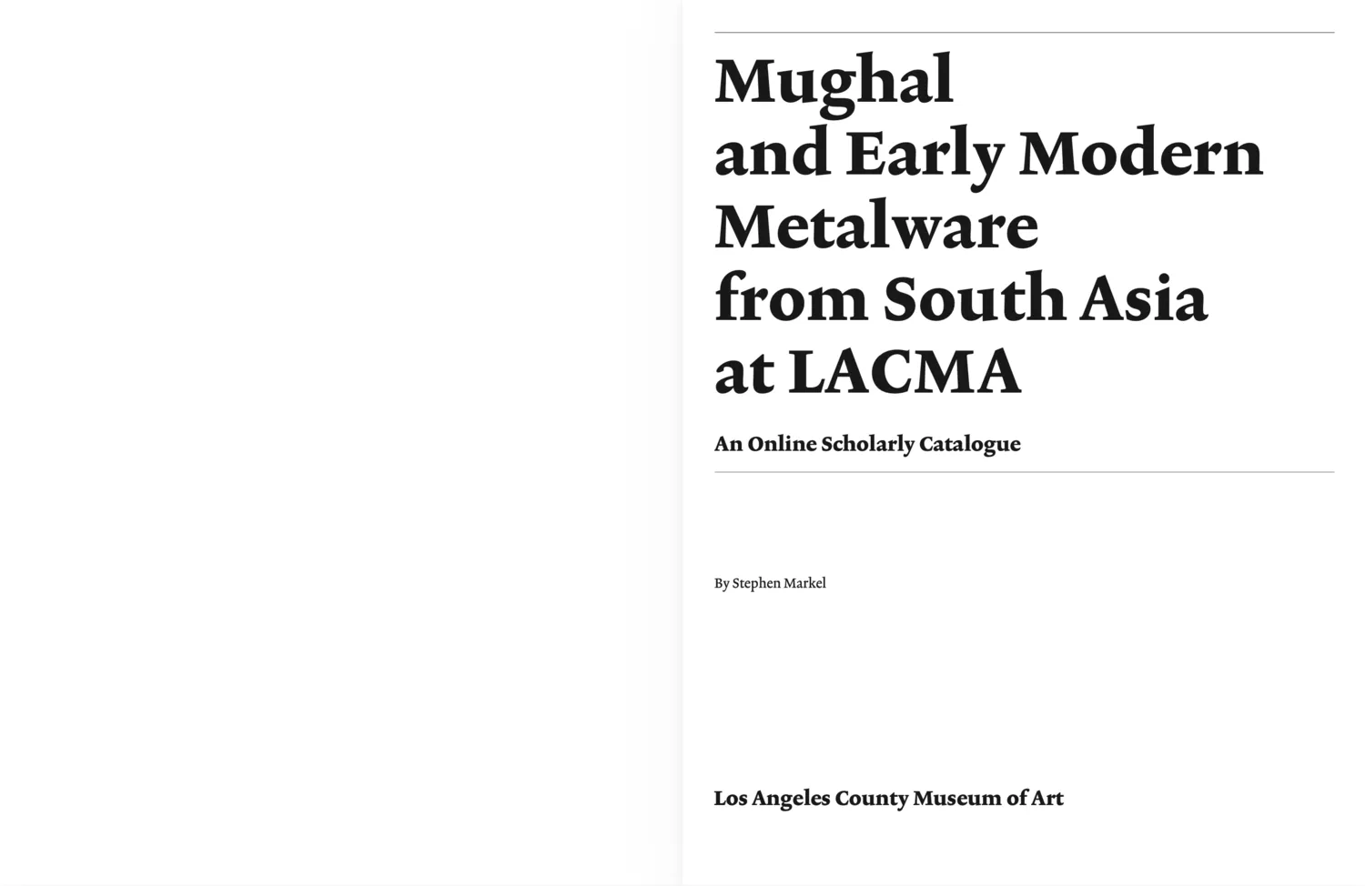 Mughal and Early Modern Metalware from South Asia at LACMA image 1